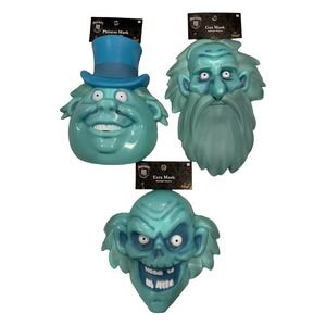 Disney Haunted Mansion Hitchhicking Phineas, Gus, and Ezra Ghost Masks.